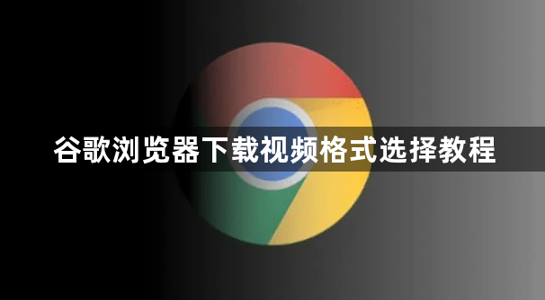 谷歌浏览器下载视频格式选择教程1