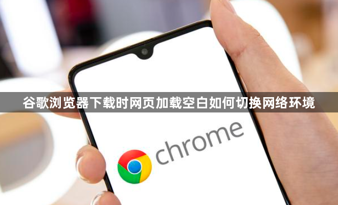 谷歌浏览器下载时网页加载空白如何切换网络环境1