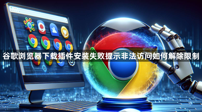 谷歌浏览器下载插件安装失败提示非法访问如何解除限制1