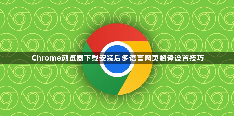 Chrome浏览器下载安装后多语言网页翻译设置技巧1